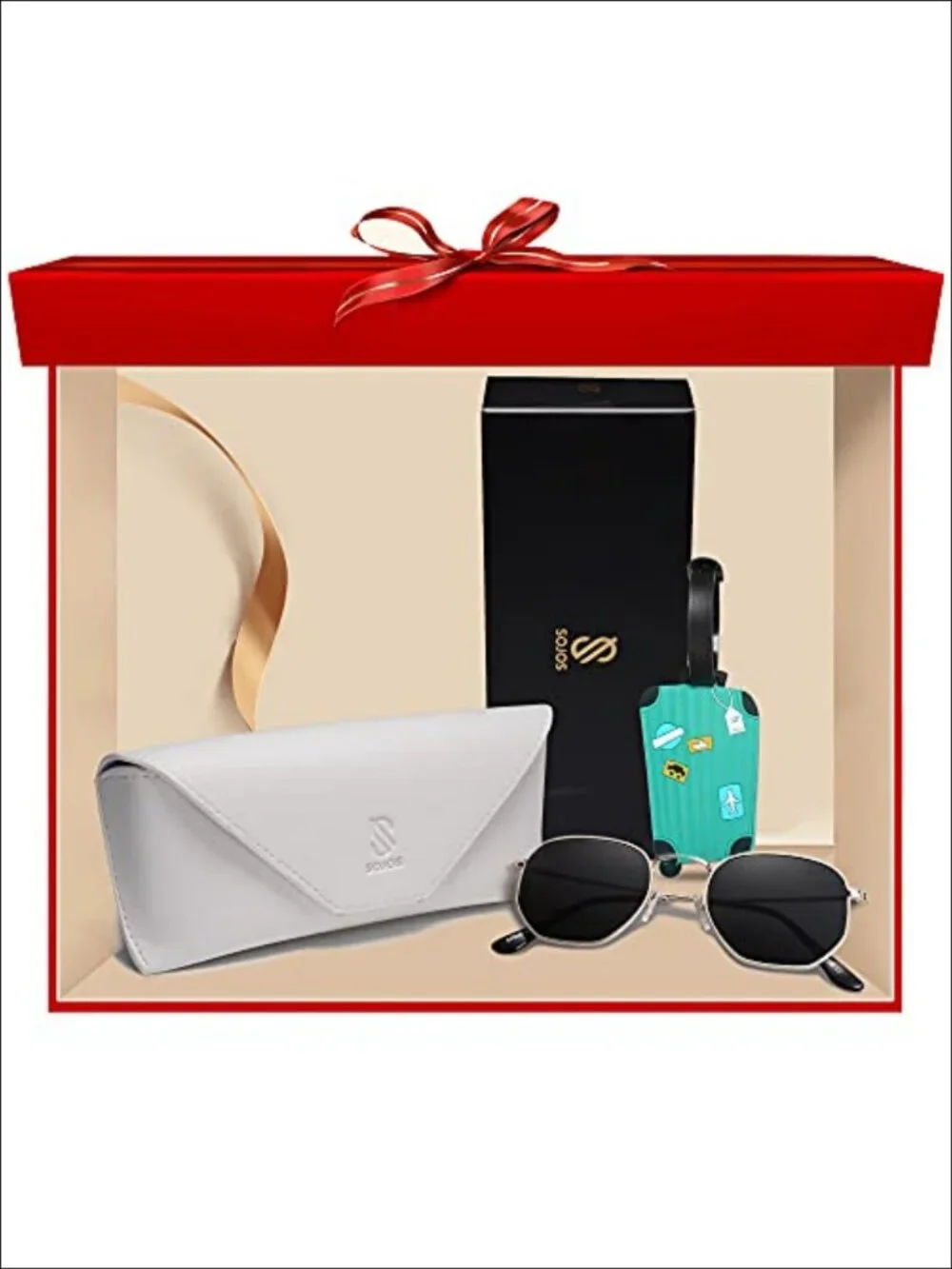 SOJOS Square Polarized Sunglasses Hexagonal Polygon Small 52mm UV400